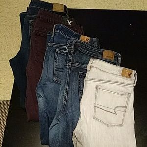 Jeans and shirts